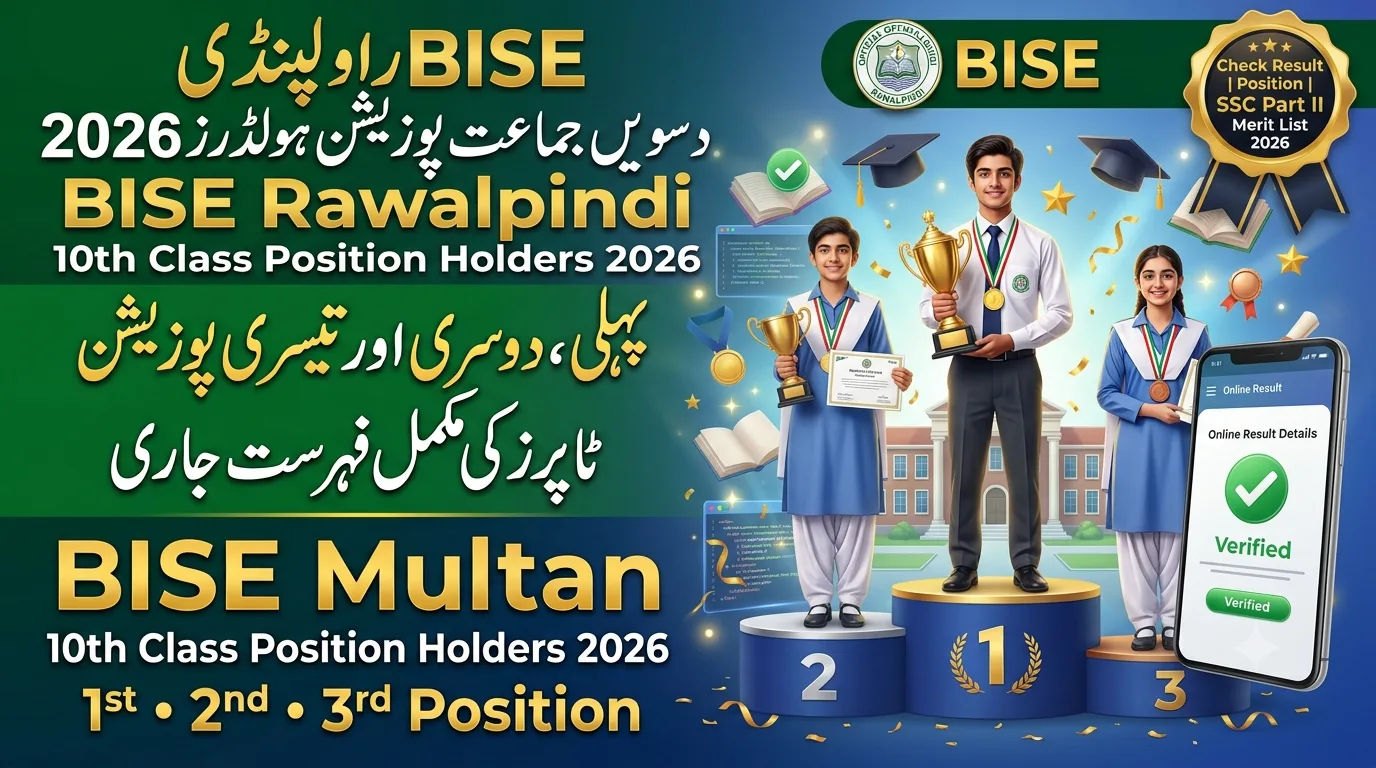 BISE Rawalpindi 10th Class Position Holders 2026 Result