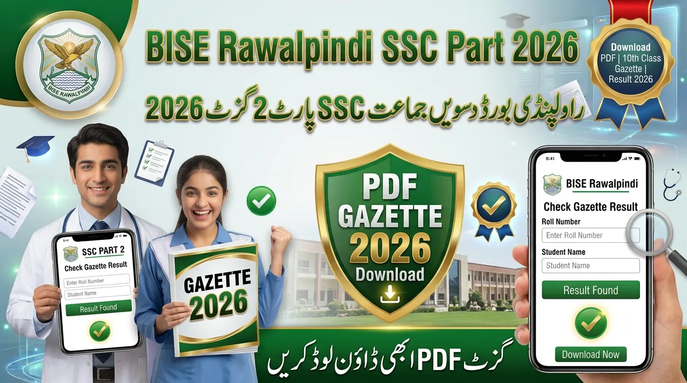 BISE Rawalpindi 10th Class Gazette 2026 Download PDF