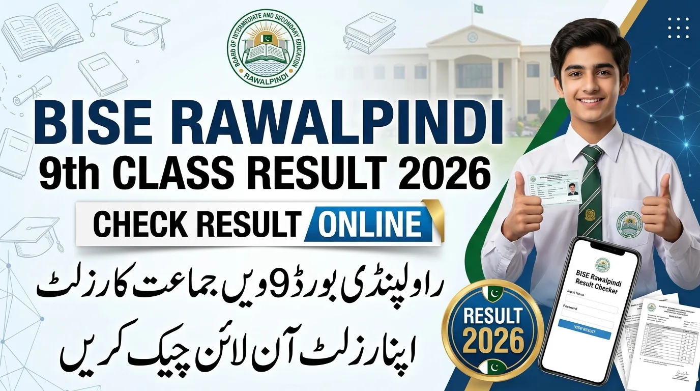 BISE Rawalpindi 9th Class Result 2026 By Name & Roll Number