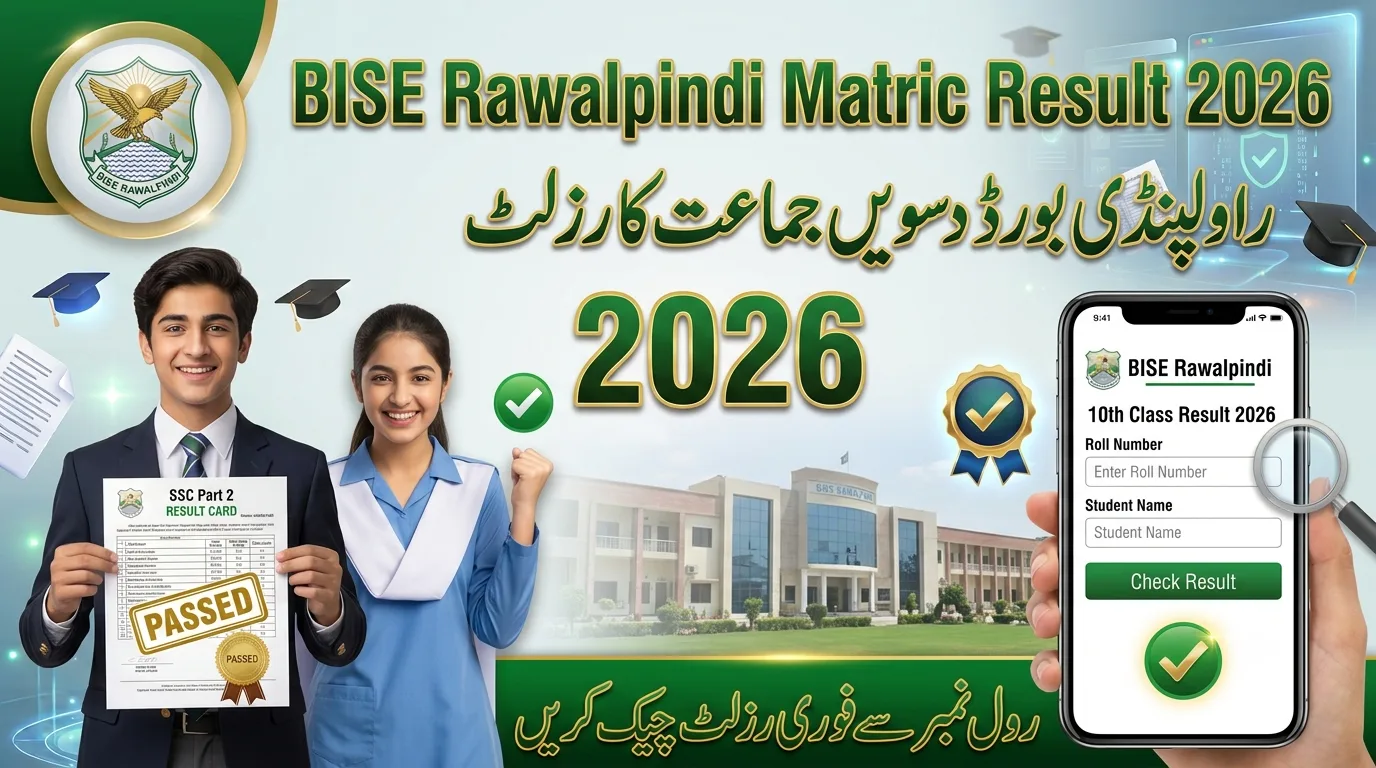 BISE Rawalpindi 10th Class Result 2026 By Roll No