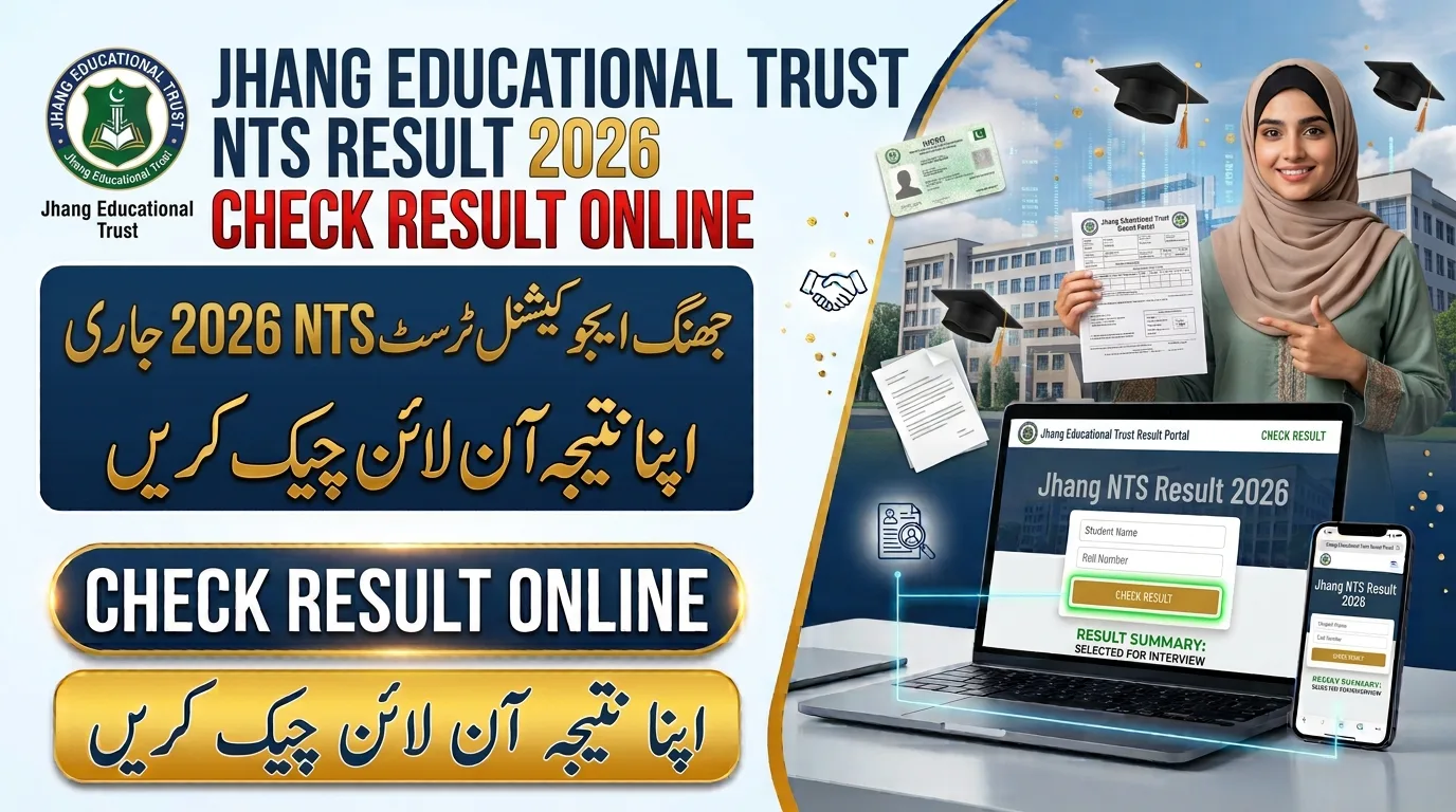 Jhang Educational Trust Jhang NTS Result 9 August 2026