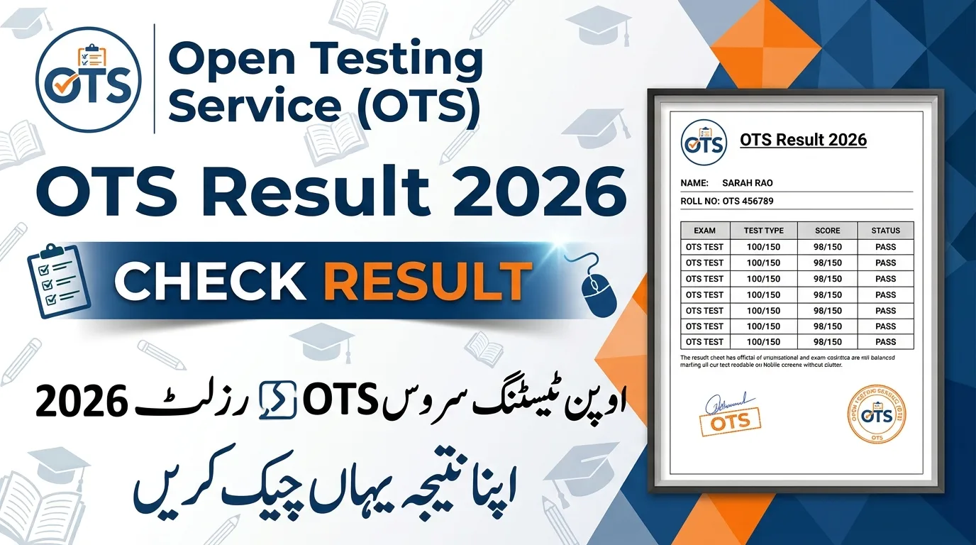 OTS Result 2026 Check By Name, CNIC