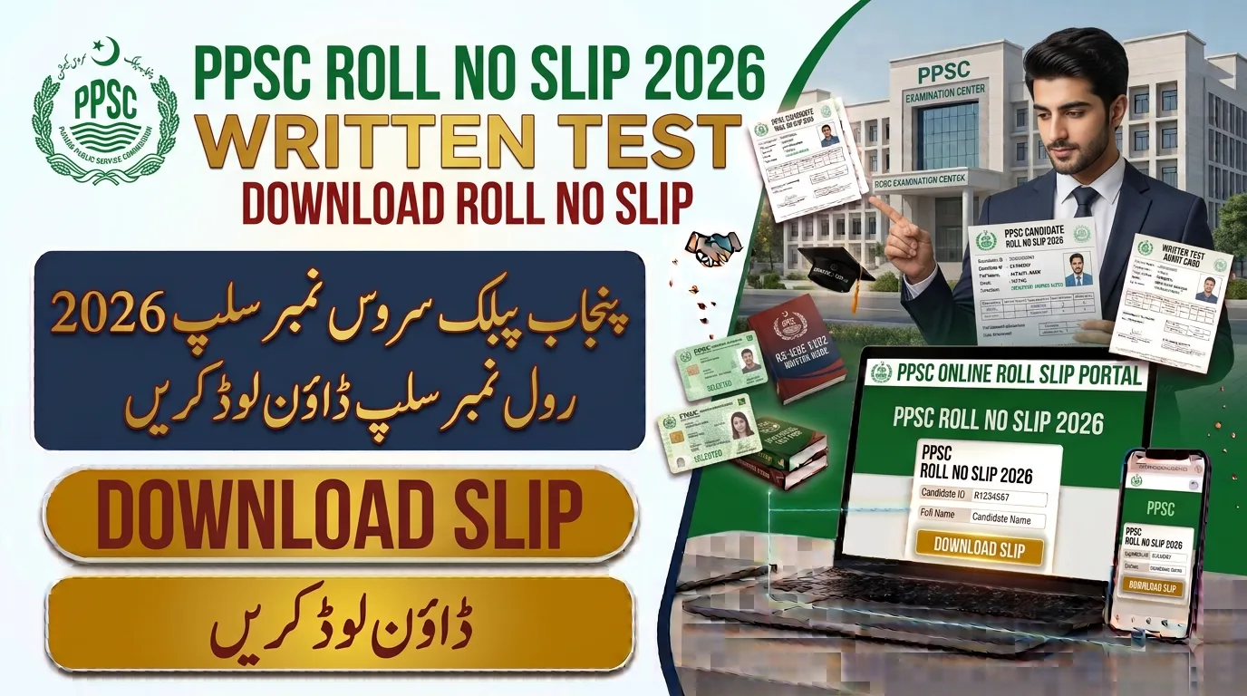 PPSC Roll No Slip 2026 Admission Letter by CNIC