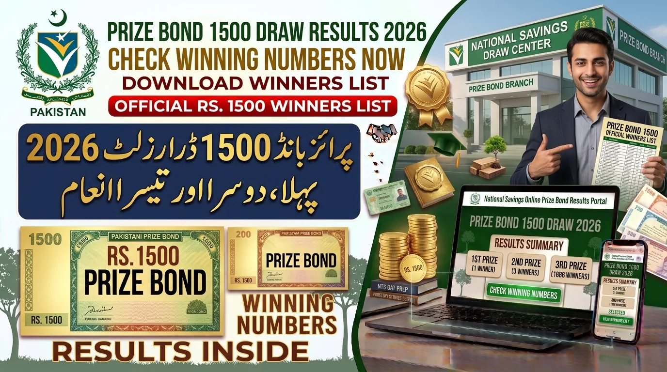 Prize Bond 1500 Draw 107 Result 15 August 2026